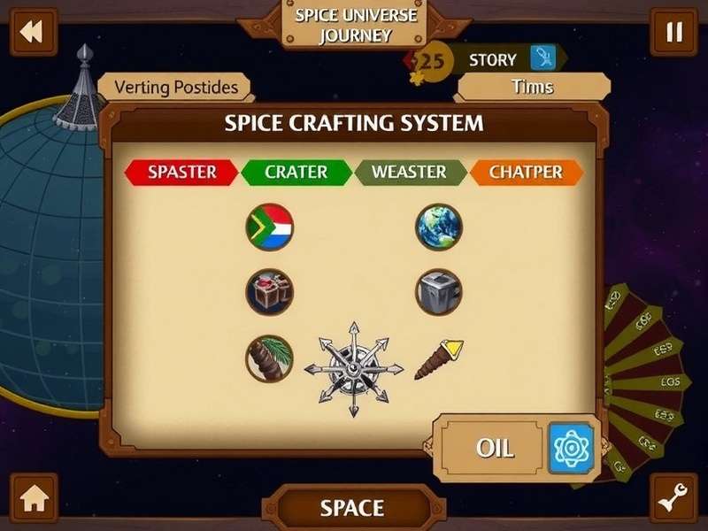 Spice Crafting Interface Spice Crafting System in Spice Universe Journey